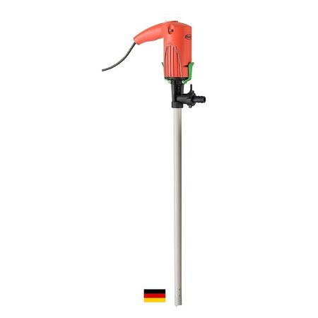 FLUX Drum Pump, Polypropylene, 39" Long, Motor, 120V, 60Hz, 1ph, 230 Watts Power 24-ZORO0056